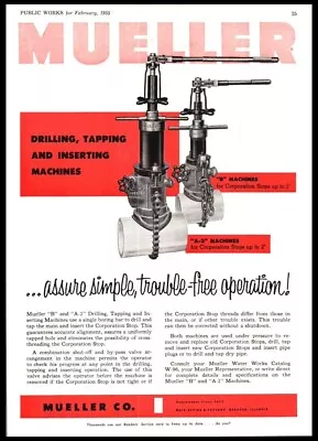 1955 Mueller Drilling Tapping Machines-Decatur IL Vintage Trade Print Ad • $14.77