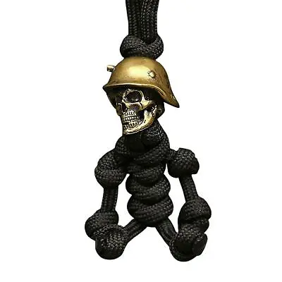 Motorcycle Key Vintage Brass Skull Paracord Pendant Keychain Hung Ornaments • $7.63