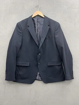 Zara Man 44 Navy Suit Jacket Knit Blazer Slim Tailoring Double Dyed • $42