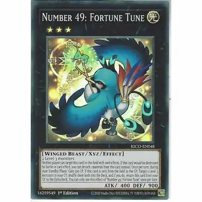 KICO-EN048 Number 49: Fortune Tune | 1st Edition Super Rare YuGiOh Trading Card • £0.99