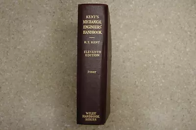 Kents Mechanical Engineers Handbook 11th Edition10th Print 19461226 Pages.GOOD • $7.49