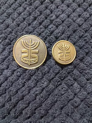 Two Vintage Gold Tone Israel 25 Year Anniversary Pins • $25