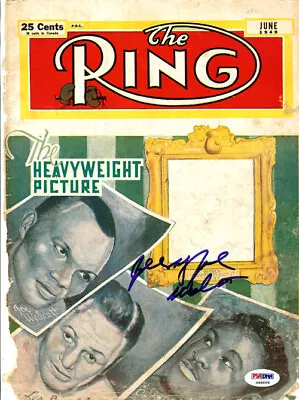 Jersey Joe Walcott Autographed Signed The Ring Magazine Cover PSA/DNA #S48668 • $129