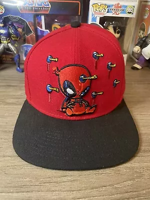 Deadpool Chibi Plunger Hat Snapback Adjustable Marvel Red Black Cap New Era • $30