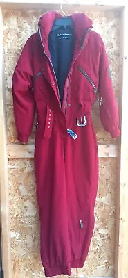 Vintage Ladies Blackbear Ski Outfit Red  One Piece Size 8 • $69.97