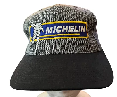 Michelin Hat Adjustable Strapback Black Embroidered Michelin Man Patch • $10