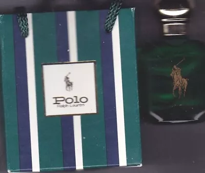 New 1980s Batch Ralph Lauren Polo Green 7.5ml EDT Eau De Toilette Splash Bagged • £20