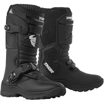 Thor MX 2023 Youth Blitz XP Black Kids Toddler Dirt Bike Motocross Boots • $169.95