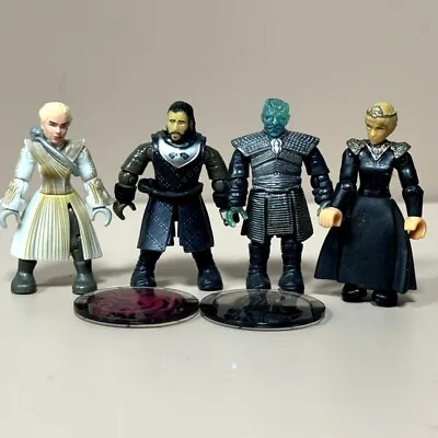 4x Mega Construx Game Of Thrones JON SNOW Night King Daenerys Cersei Mini Figure • $11.99