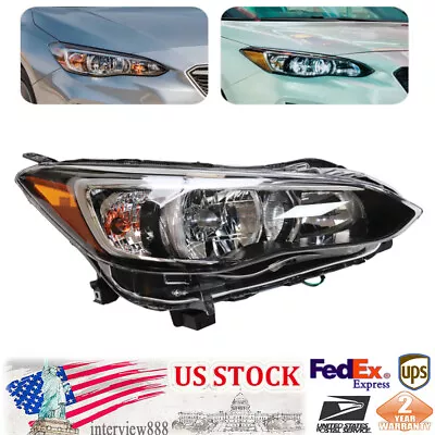 Headlight Passenger Right Side Headlamp Fit For 2017-2019 Subaru Impreza • $73.32