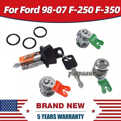 Tailgate & Door Lock Cylinder Ignition Set For Ford 98-07 F-250 F-350 SUPER DUTY • $34.45