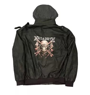 Megadeth Killing Is My Business Leather Jacket Hoodie Metal Thrash Black 2XL • $199.99