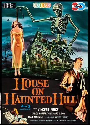 HOUSE On HAUNTED HILL  1959 BLU-RAY Restored In COLOR B&W 3-D Vincent Price • $9.69