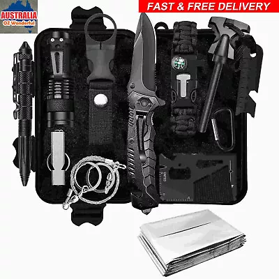 Survival Gear Kit For Outdoor Tactical Hiking Camping Emergency Equipment Tool • $48.35