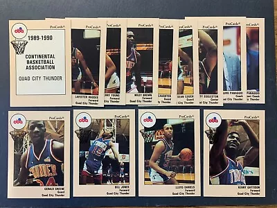 1989-90 ProCards CBA Quad City Thunder Set (13 Cards) W/LLOYD DANIELS Nrmt/Nrmt+ • $9.99