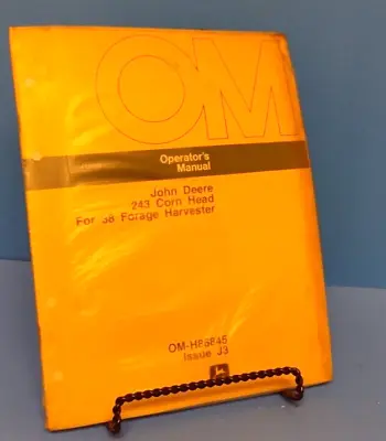 John Deere 243 Corn Head For 38 Forage Harvester Operator's Manual OM-H86845 J3 • $12.50