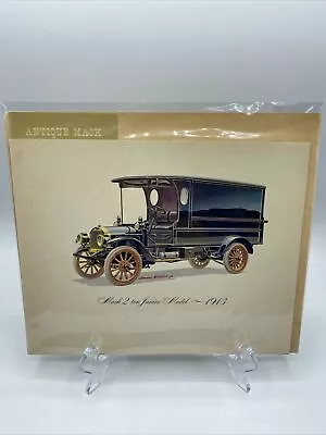 Vintage 1913 Mack Truck Color Litho Framed Print By Howard Norstrand Jr. • $12