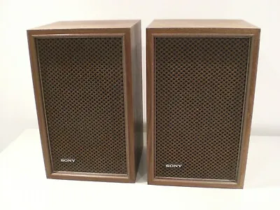Vintage Retro Sony Speakers SS-510 Pair 1970's Wall Hung Or Bookshelf • £50