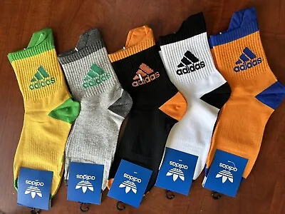 Adidas Unisex Socks  Originals 5 Pack Colorway Sz 8-12 Unisex Socks NWT • $17.99