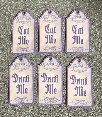£3.15 • Buy 6 Eat Me/drink Me - Alice In Wonderland Gift Tags Party/ Wedding Decorations