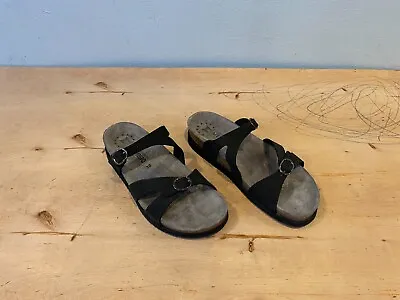 NWOT/B Mephisto Hannel  Slide Sandal  Black Leather  Sz EU 38 / US 8 • $92.89
