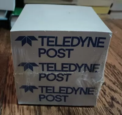 NOS Vintage Teledyne Post Post It Note Cube Promotional Promo New  • $9.99