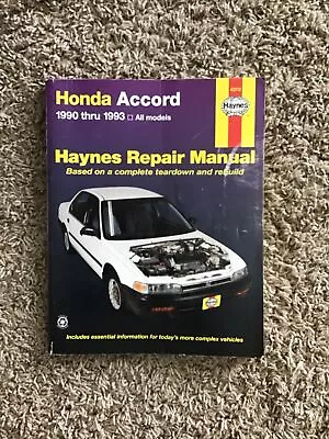 Honda Accord 1990 - 1993 Haynes Auto Repair Service Manual Book 42012 • $9.99