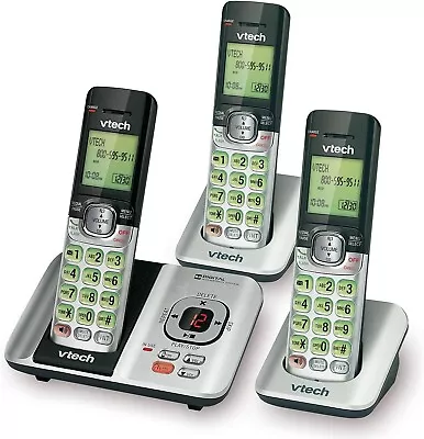 VTech DECT 6.0 Cordless Phone Answering System Caller ID Call Waiting 3 Handsets • $55.90