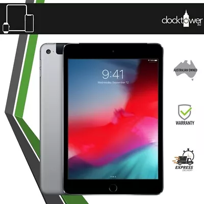 $339 • Buy Apple IPad Mini 4 128GB 7.9” A1550 WiFi+Cellular Space Grey A Grade 100% Battery