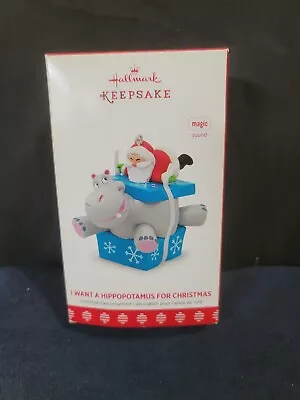 I Want A Hippopotamus For Christmas 2017 Handcrafted Magic Hallmark Ornament • $24