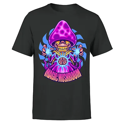 Magic Mushrooms Psychedelic Hippie Fungi Mens T-Shirt #P1#Or#A • £9.99