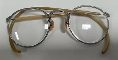 Vtg Steampunk Retro Ful-Vue American Optical AO25 Wire Rim Safety Glasses (A10) • $93.95