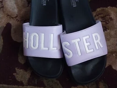 Hollister Logo Ladies Size 9/10 Pale Lavender Slides. Brand New Condition • £12.16