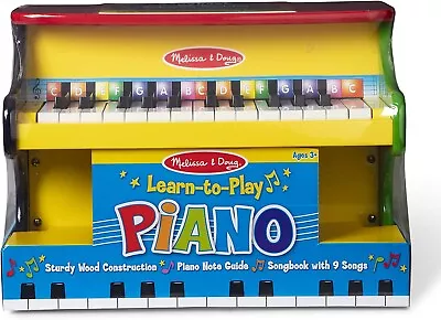 Melissa & Doug Learn-To-Play Fun Wood Toy Piano For Baby Kids Toddler Ages 3+ • $59