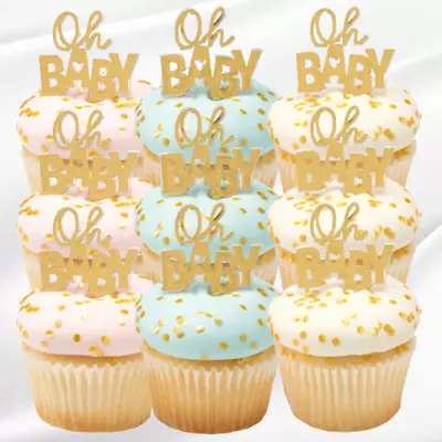 Oh Baby! Baby Shower Dessert Decoration Cupcake Topper Picks - 12ct • $3.99