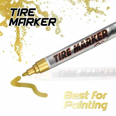 GOLD Tire Tyre Paint Marker Pen Car Motorcycle Tread Waterproof Fit Aprilia • $7.86