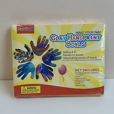 32 Colors DIY Clay Kit Make Your Own Fun Jewellery Bowls Handprint Bowls Marbled • £8.95