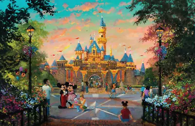 Disneyland Park Sleeping Beauty Castle Mickey Mouse Minnie Mouse Disney Poster • $19.49