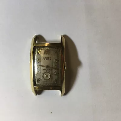 Vintage Gruen 14k Gold Curvex Precision Cal.440 Wristwatch • $450