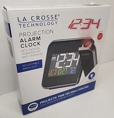 W85923 La Crosse Technology Projection Alarm Clock With Indoor Temperature NIB • $24.99