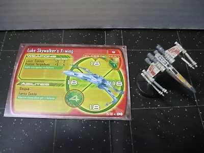 $7 • Buy =Star Wars Miniatures STARSHIP BATTLES Luke Skywalker's X-wing 20/60 With Card=