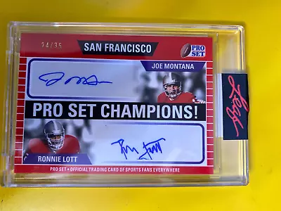 DA73364 2021 Leaf Pro Set Champions Autograph Joe Montana Ronnie Lott AUTO 24/35 • $99.99