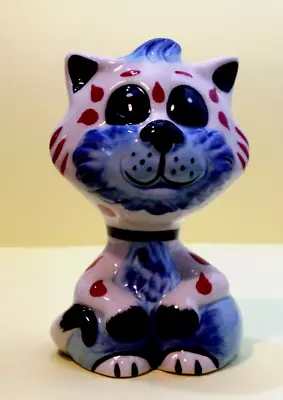 Lorna Bailey Cat Signed By Lorna Bailey  Tad  The Cheeky Looking Blue Cat • £54.99