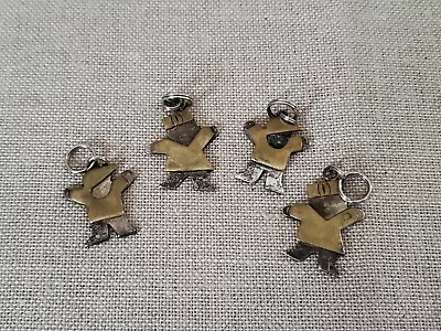 VTG Taxco Sterling Silver Child Charms Brass Overlay Lot Of 4 • $29.99