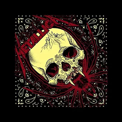 Metallica Spider Skull Bandana Black Cotton Head Wrap Scarf • £9.30