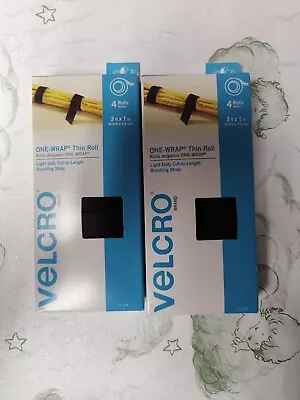 2 Box VELCRO® BRAND ONE-WRAP® Roll -8 Rolls 3 Ft. X 1 • $16