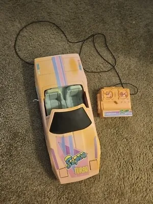 Vintage Barbie Lookalike Remote Control Super Turbo Pink Corvette Car Untested • $2.99