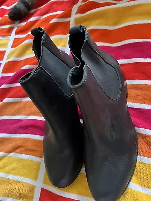 £25 • Buy M&S Footglove Black Leather Ankle Boots- Size 5 Wider Fit- New