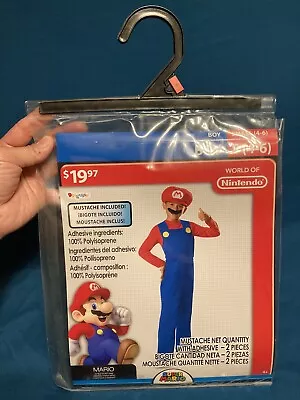 Disguise Super Mario Boy’s Mario Costume With Hat And Mustache Size Small (4-6) • $17