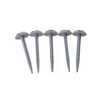 £7.99 • Buy 25 X Plastic Ground Sheet Awning Carpet Pegs Strong Grey Dome Top